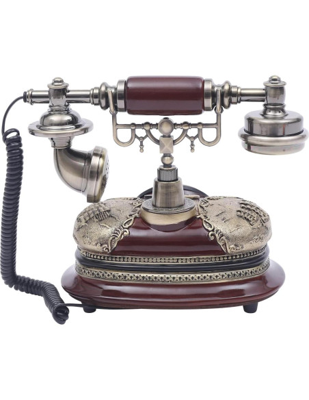 Teléfono Vintage Kreiaoer Disco Rotatorio Decorativo 16x25cm