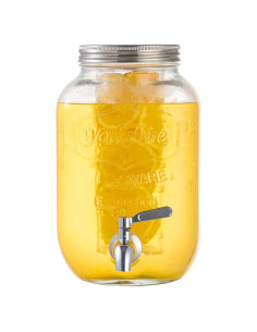 Dispensador de Bebidas de Vidrio MQRFFTU 3.78L con Grifo Inoxidable