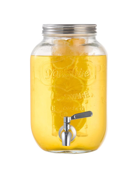 Dispensador de Bebidas de Vidrio MQRFFTU 3.78L con Grifo Inoxidable