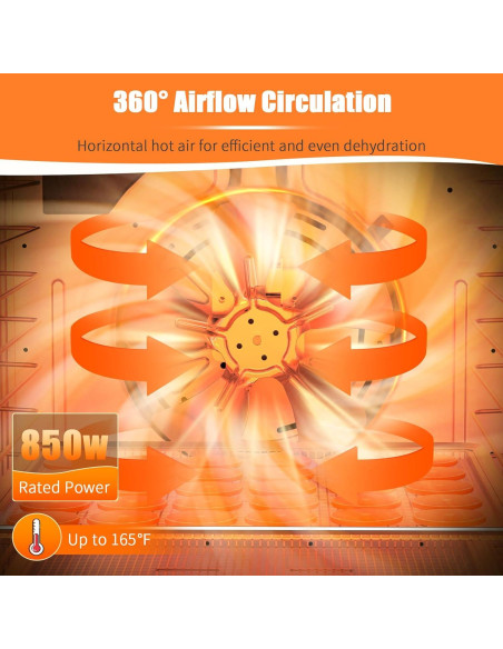 Deshidratador de Alimentos YASHE FD-1013A 10 Bandejas 850W