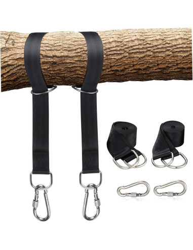 Cintas de Colgar para Hamaca BESPORTBLE 150x5cm 2 Piezas