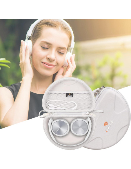 Funda Dura Portátil Aproca Gris para Auriculares Sony ZX Series