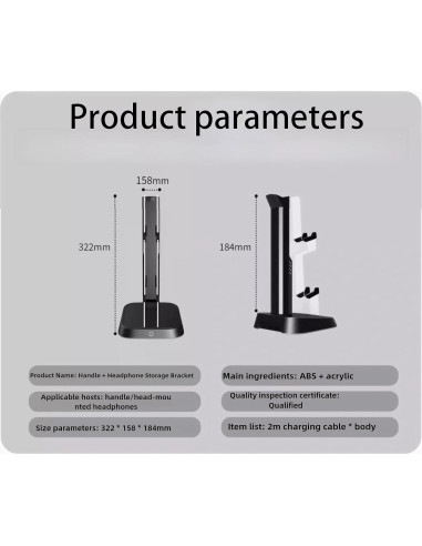 Soporte para Controladores y Auriculares BIFONODKR Negro con RGB