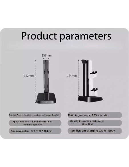 Soporte para Controladores y Auriculares BIFONODKR Negro con RGB