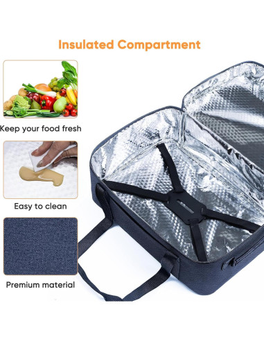 Bolsa de Transporte para Olla de Cocción Lenta BAGSPRITE 6-8 Qt Negra