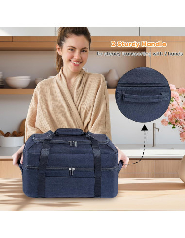 Bolsa de Transporte para Olla de Cocción Lenta BAGSPRITE 6-8 Qt Negra