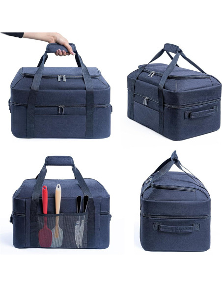 Bolsa de Transporte para Olla de Cocción Lenta BAGSPRITE 6-8 Qt Negra