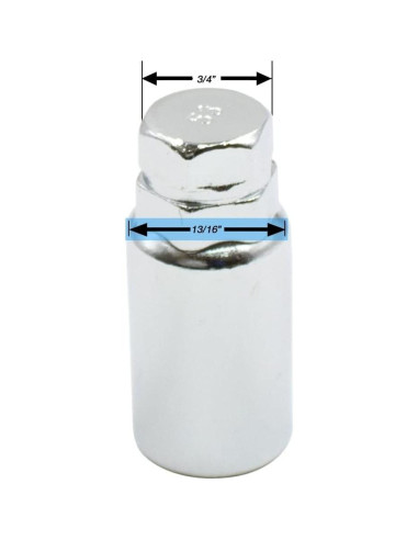 Cerraduras de Rueda Partes de Accesorios de Rueda 9/16"-18 Cromadas