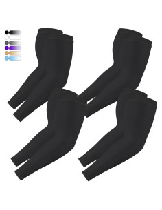 Mangas de brazo Feeke 4 pares UPF 50% para deportes y sol