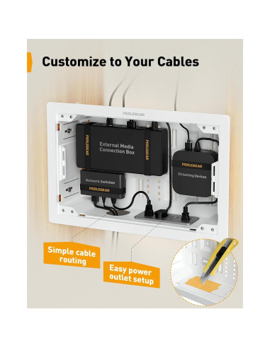 Caja de Medios Empotrada Perlegear 22.86 cm con Kit de Instalación