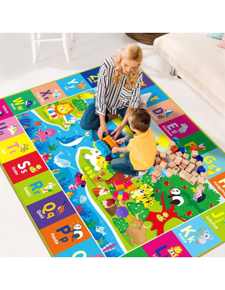 Alfombra de Juego Plegable AKASISRUG 200x150 cm Animales