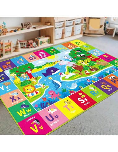 Alfombra de Juego Plegable AKASISRUG 200x150 cm Animales