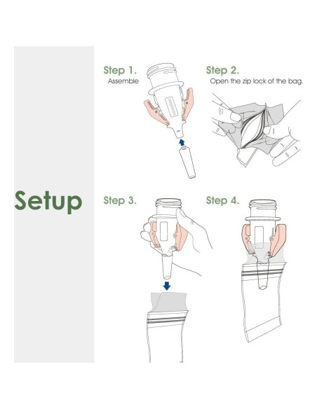 Adaptadores de bolsa de leche materna Maymom X029.3G-2Mba