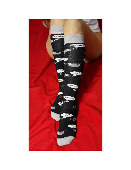 Calcetines de Lujo para Mujer - 5 Pares Coloridos hasta la Rodilla