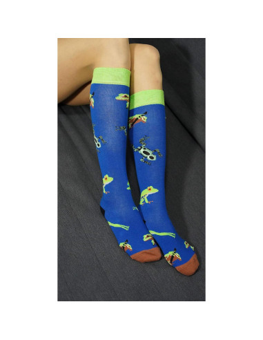 Calcetines de Lujo para Mujer - 5 Pares Coloridos hasta la Rodilla