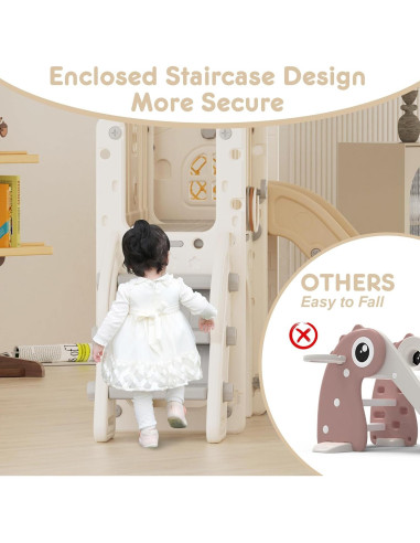 Parque Infantil 8 en 1 YUFU para Niños 1-3 Años Beige/Café