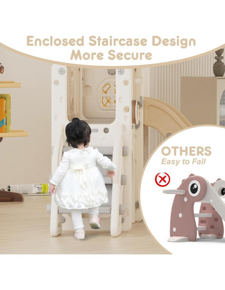 Parque Infantil 8 en 1 YUFU para Niños 1-3 Años Beige/Café