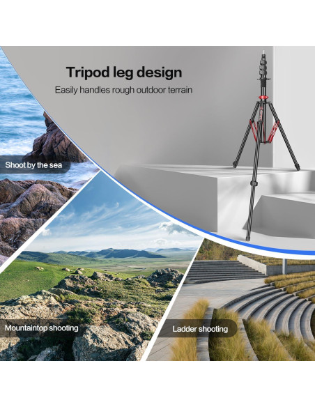 Soporte de Luz FreeSea Aluminio 270cm Carga 8kg Trípode