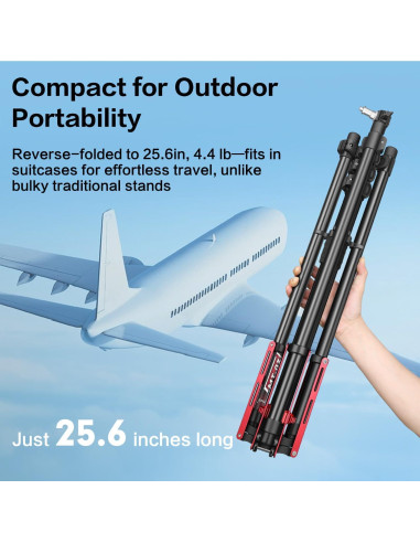 Soporte de Luz FreeSea Aluminio 270cm Carga 8kg Trípode