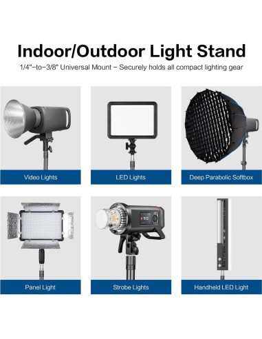 Soporte de Luz FreeSea Aluminio 270cm Carga 8kg Trípode