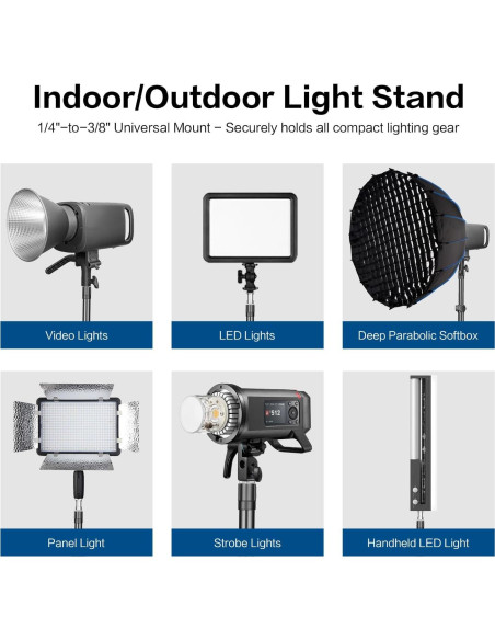 Soporte de Luz FreeSea Aluminio 270cm Carga 8kg Trípode