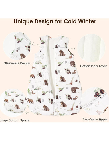 Saco de Dormir de Invierno David's Kids 0-6 Meses Algodón 2.5 TOG