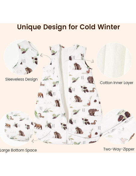 Saco de Dormir de Invierno David's Kids 0-6 Meses Algodón 2.5 TOG