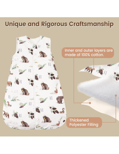 Saco de Dormir de Invierno David's Kids 0-6 Meses Algodón 2.5 TOG