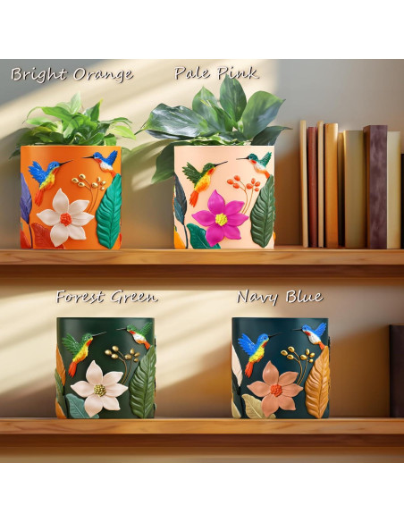 Maceta Decorativa GUGUGO Colibrí Verde Oscuro 12.5cm