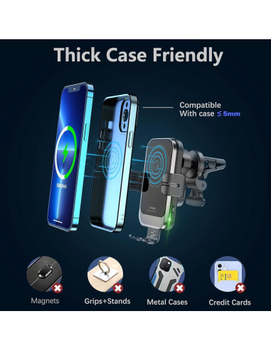 Soporte Cargador Inalámbrico 15W Aryuop para Coche - Automático