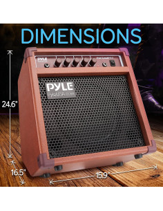 Amplificador de guitarra eléctrica Pyle PACGAMP77 15W portátil 2