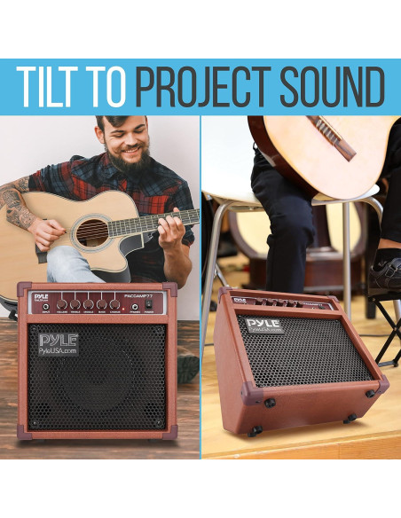 Amplificador de guitarra eléctrica Pyle PACGAMP77 15W portátil