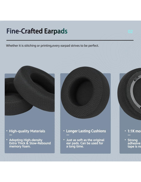 Almohadillas de Reemplazo Corsair Virtuoso - Tela Suave y Espuma