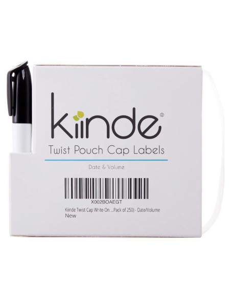 Etiquetas Adhesivas Kiinde Twist Cap para Leche Materna - 250 Unidades