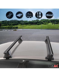 Barras Transversales OMAC para Toyota Yaris 2007-2012 Negro 2