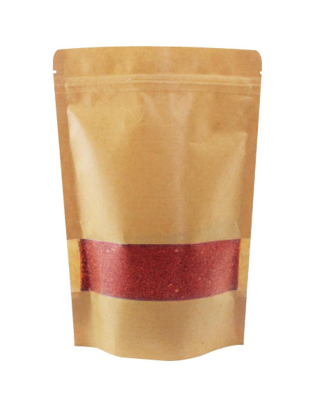 100 Bolsas de Papel Kraft 15x22cm con Ventana Mate Belinlen