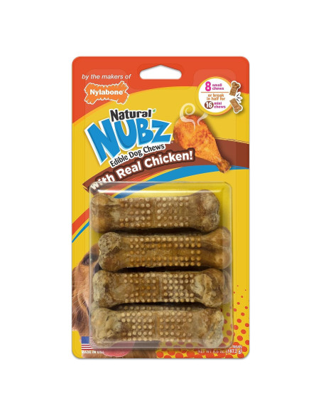 Golosinas Naturales para Perros Nylabone Pollo 187g - 8 Unidades