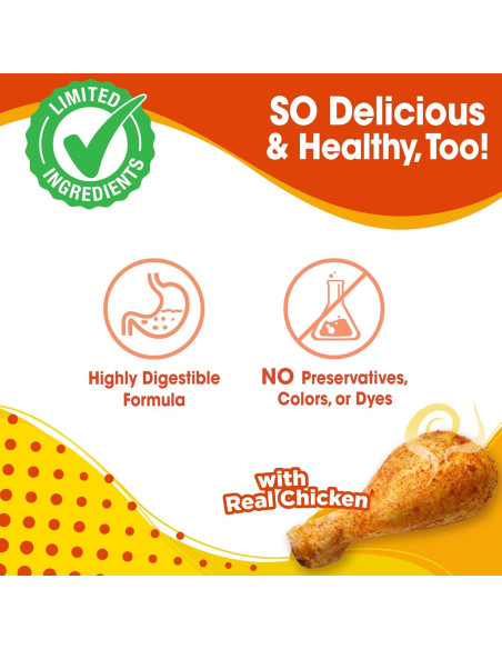 Golosinas Naturales para Perros Nylabone Pollo 187g - 8 Unidades