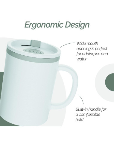 Taza de Escritorio Copco 0.47L Doble Pared Libre de BPA Gris