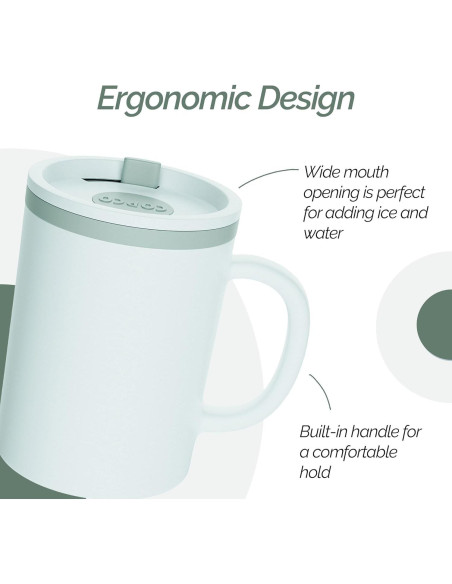 Taza de Escritorio Copco 0.47L Doble Pared Libre de BPA Gris