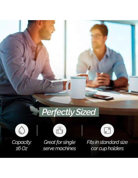 Taza de Escritorio Copco 0.47L Doble Pared Libre de BPA Gris