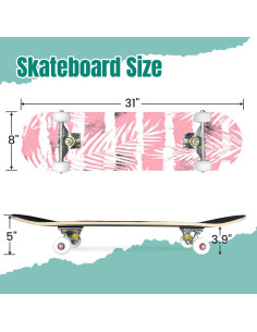Patineta Completa UHMLTCRBOD 31" x 8" 7 Capas Arce Doble Kick 2