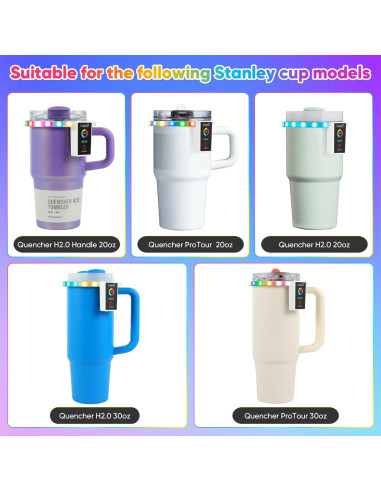 Luces Decorativas Inteligentes para Taza Stanley Quencher 20oz/30oz
