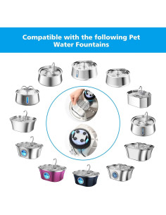 Filtro de Agua para Gatos Daoxuan - Reemplazo 6+6 Unidades 2