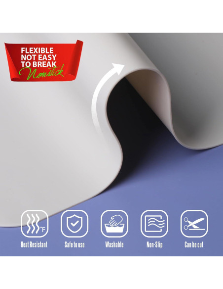 Alfombrilla de Silicona LEOBRO 59.5 x 39.7 cm Gris Claro