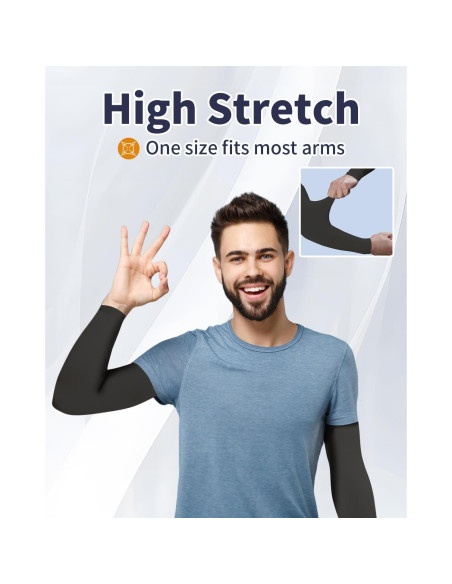 Mangas de brazo Feeke 4 pares UPF 50% para deportes y sol