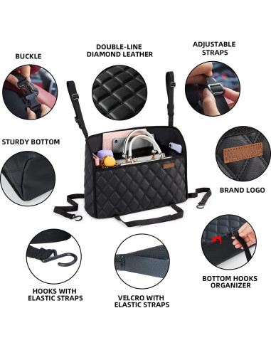 Sujetador de Bolsa de Mano WLLWOO para Automóvil - Organizador