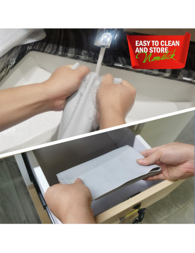 Alfombrilla de Silicona LEOBRO 59.5 x 39.7 cm Gris Claro