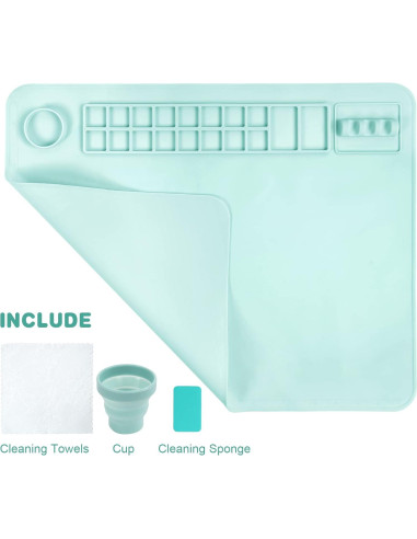 Alfombrilla de Pintura de Silicona OSDUE 50x40cm Azul