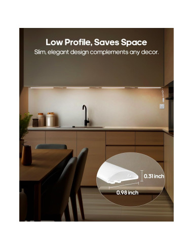 Luces LED Bajo Gabinete Goodea 30cm Regulables 3 Colores